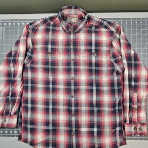 Duluth Flannel Shirt Medium Untucked Plaid Work Preppy Casual Outdoor Mechanic
